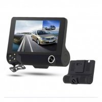 Видеорегистратор/камера D123 HD за автомобил, записваща с вграден микрофон, екран 4" 3MPx, снимка 1 - Аксесоари и консумативи - 24728668