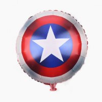 Капитан Америка щит Лого кръгъл кръгъл фолиев фолио балон хелий газ или обикновен, снимка 1 - Други - 25727246