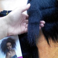 100% естествена черна коса-2 броя -реални снимки-ново с етикет!!!, снимка 3 - Аксесоари за коса - 12353356