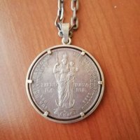 Сребърен медальон Patrona Bavaria 1855, снимка 7 - Антикварни и старинни предмети - 22070621