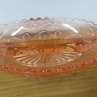 Ретро  солница  розово стъкло, снимка 2 - Антикварни и старинни предмети - 22324298