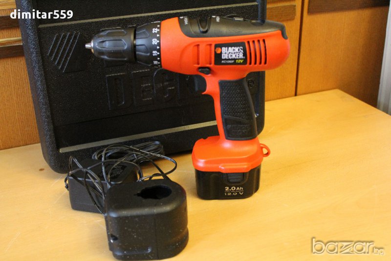 Винтоверт дрелка двускоростна професионална Black & Decker 12V, снимка 1