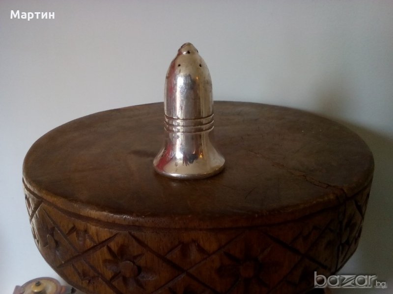 1937г. Посребрена масивна  - Солница - 1 бр. ( 777944) , снимка 1