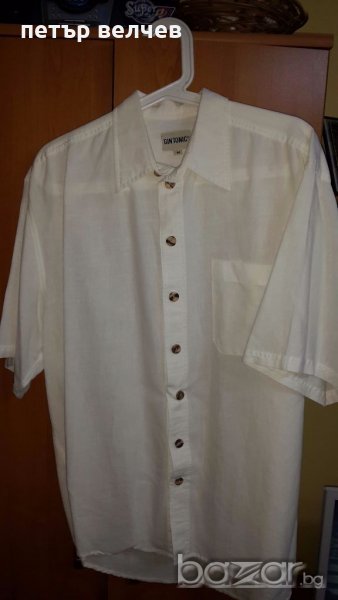 Gin tonik-бяла мъжка риза M, снимка 1