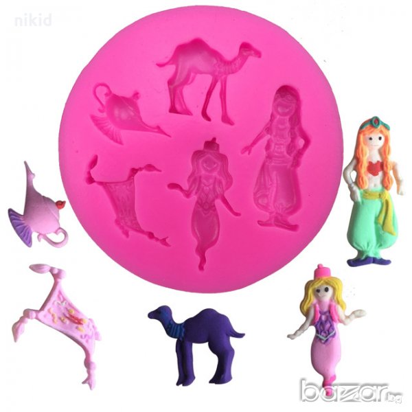 Аладин и вълшебната лампа камила силиконов молд форма декорация и украса фондан шоколад тесто, снимка 1