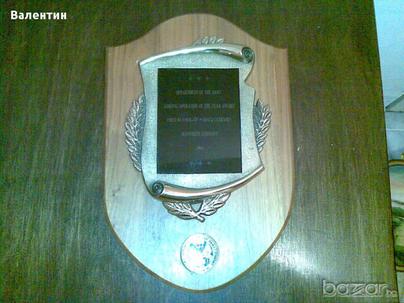 американски военен плакет, трофей, снимка 1
