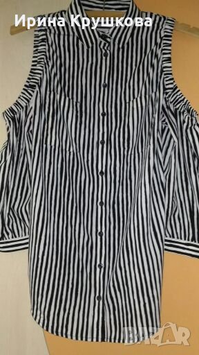 Риза с дълъг ръкав, но с голи рамене. Много интересен модел, снимка 1