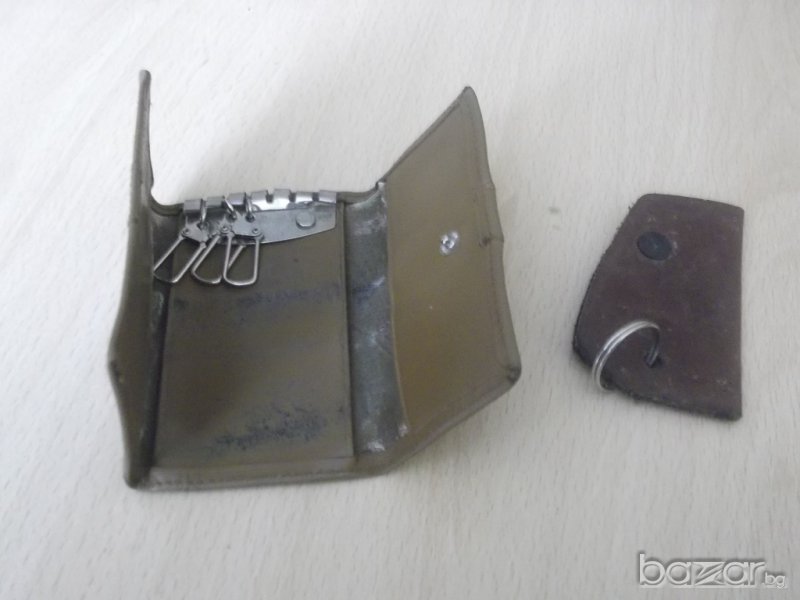 № 1625 лот - два стари кожени ключодържателя, снимка 1