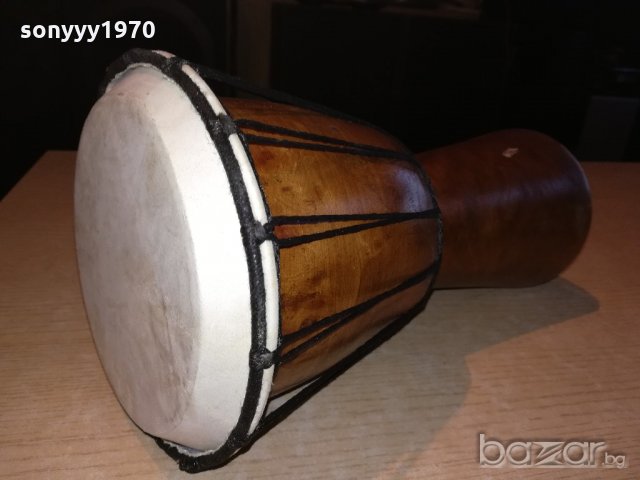 дървена тарамбука с оплетка-внос швеицария-30х17см, снимка 9 - Ударни инструменти - 20249922