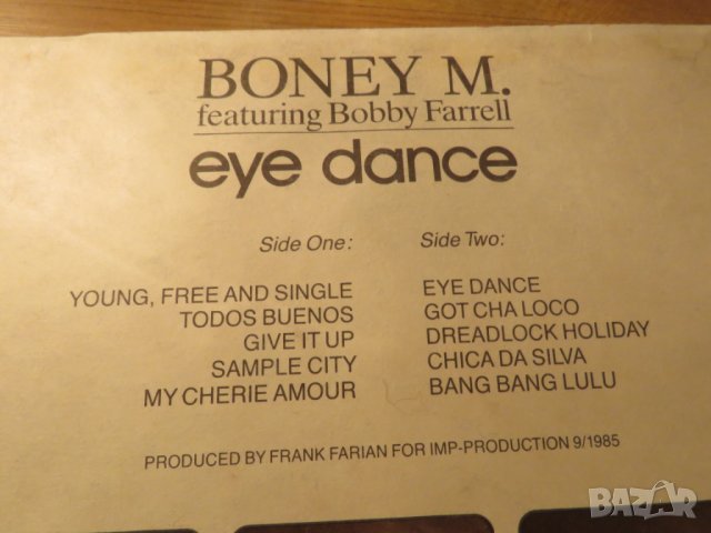 Грамофонна плоча БОНИ М, BONEY M - EYE DANCE  , снимка 4 - Грамофонни плочи - 24022462