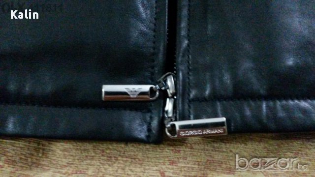 Дизайнерско кожено яке-кожух Giorgio Armani, снимка 7 - Якета - 11916696