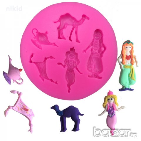 Аладин и вълшебната лампа камила силиконов молд форма декорация и украса фондан шоколад тесто