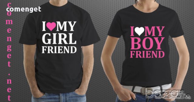 За ВЛЮБЕНИ! Дизайнерски LOVE BOY / GIRL тениски ! Поръчай модел с ТВОЯ ИДЕЯ или ДИЗАЙН!, снимка 4 - Тениски - 15649595
