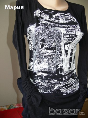 Нова черна блуза , снимка 3 - Спортни екипи - 16247133