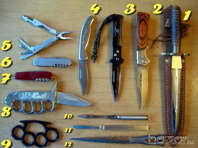  Скалпел, ножове, ловна кама, нож, бокс, джобни ножчета с остриета и инструменти