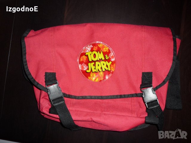 Червена чанта за количка Том и Джери