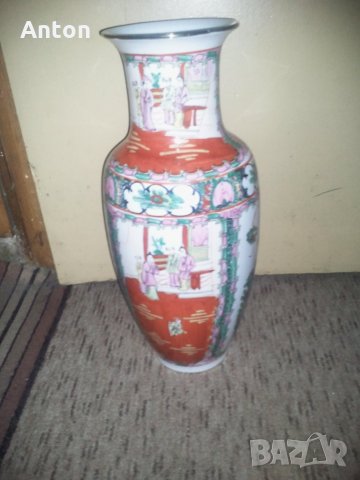 Порцеланова ваза -Стара Китайска Ваза ,Династия Куанлонг Family Rose, снимка 1 - Антикварни и старинни предмети - 25172020