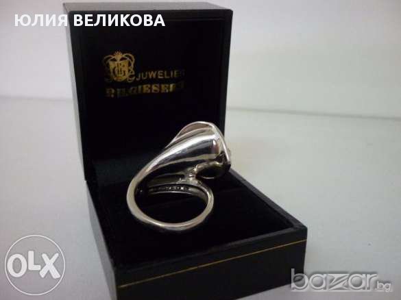 Сребърен пръстен - кала, снимка 4 - Пръстени - 11132537