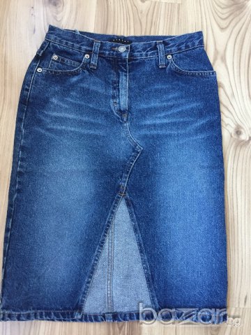 Дамска дънкова пола SISLEY оригинал, size S, 100%памук, произведена в Италия, като нова