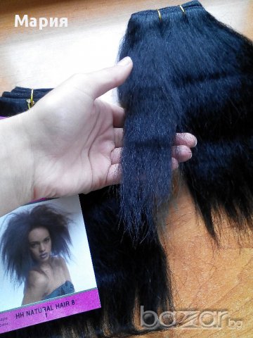 100% естествена черна коса-2 броя -реални снимки-ново с етикет!!!, снимка 3 - Аксесоари за коса - 12353356
