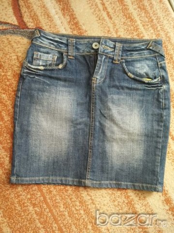 Дънкова пола/потниче с дантела, снимка 2 - Други - 19066628