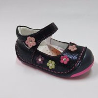 Бебешки обувки PONKI естествена кожа тъмно синьо 19/21, снимка 1 - Детски обувки - 19043631