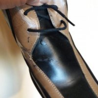 Дам.обувки-/изк.кожа/-№39-цвят-черно+бежаво., снимка 11 - Дамски ежедневни обувки - 22385235