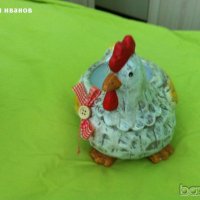 керамична кокошчица за яйце, снимка 1 - Статуетки - 20033036