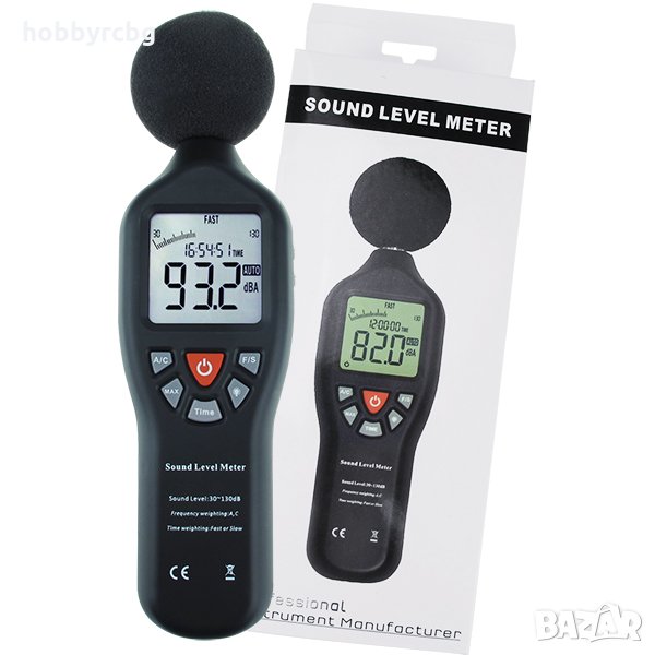 Професионален уред за измерване нивата на шум с фоново осветлени, снимка 1