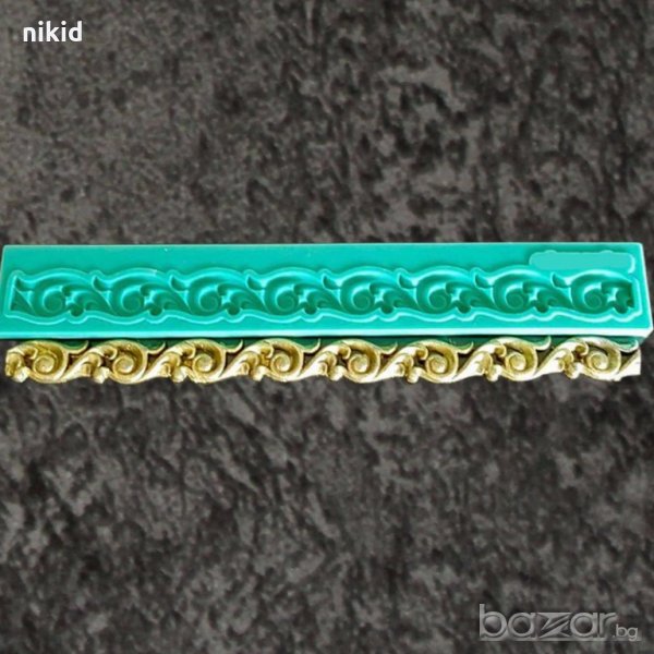 Вълнообразен борд кант силиконов молд форма за украса торта фондан , снимка 1