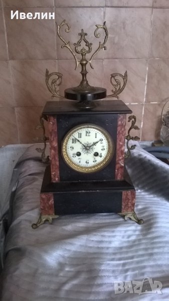 стар каминен часовник от края на 19 век, снимка 1