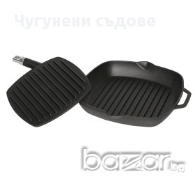 Чугунен прес за грил тиган, снимка 10 - Съдове за готвене - 11530302