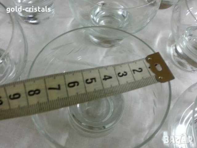 купички чаши калиево кристално гравирано стъкло, снимка 5 - Антикварни и старинни предмети - 22161277