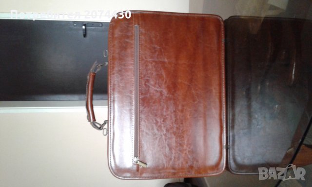 Делова унисекс чанта, италианска, естествена кожа, за папки и А4, снимка 3 - Чанти - 22847844