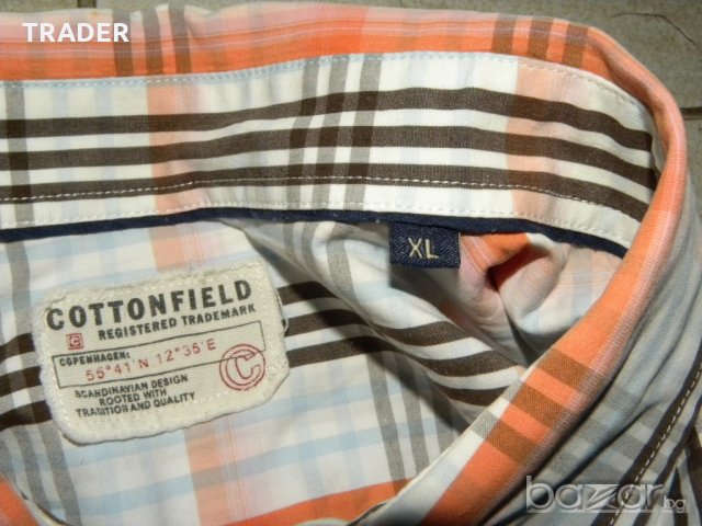Мъжка   риза дълъг ръкав Cottonfield , 100% памук, снимка 8 - Ризи - 20547193