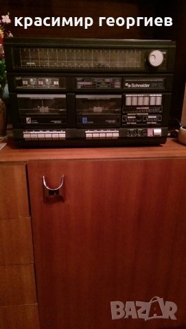 Комбиниран грамофон и касетофон Schneider SP112 ретро УНИКАТ, снимка 4 - Радиокасетофони, транзистори - 23065792