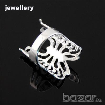 Ново!пръстен със сребърно покритие 925 тип пеперуда - мод.4, снимка 2 - Пръстени - 11283704