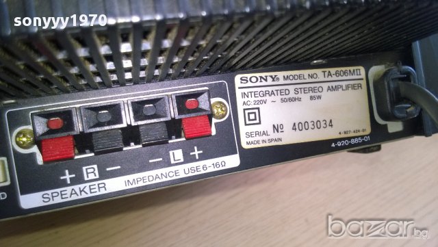 sony ta 606mii-stereo amplifier-внос швеицария, снимка 10 - Ресийвъри, усилватели, смесителни пултове - 10356115