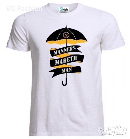 Мъжка тениска Kingsman The Golden Circle Manners Maketh Man Statesman Whiskey , снимка 1