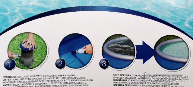 Помпа за басейн филтрираща 1249л./час (330 GAL/ H) Bestway , снимка 2 - Водни спортове - 14052843