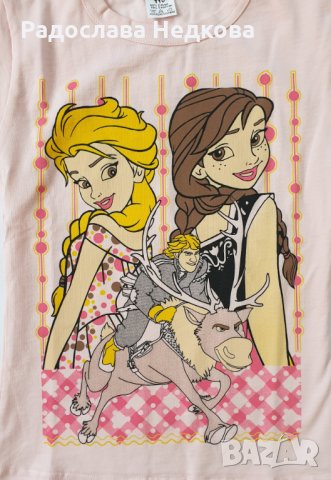 Тениска Замръзналото Кралство - 2 цвята - 98,104,110 и 116 см, снимка 4 - Детски Блузи и туники - 10439825