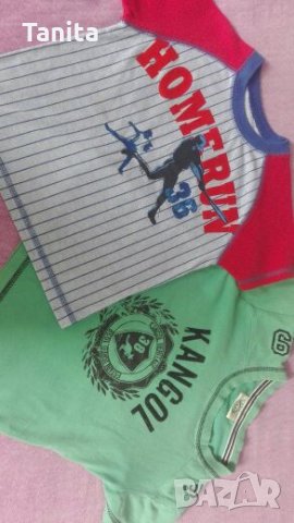 Две тениски за 3-4 годишно момче, снимка 1 - Детски тениски и потници - 25619196