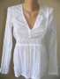 Нова бяла дантелена блузка, снимка 1
