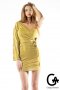 Дизайнерска златиста рокля [fw18ga8], снимка 1 - Рокли - 22346148
