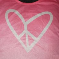 Тениска в розово с щампа сърце,нова,за 7-8 и за 9-10 годишно момиче, снимка 2 - Детски тениски и потници - 10650554