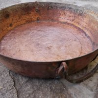 Стара кована медна бакърена тава., снимка 1 - Антикварни и старинни предмети - 20516220