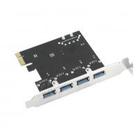 Нов 4-портов PCI-E към USB 3.0 HUB PCI Express адаптер 5 Gbps разклонител, снимка 11 - Кабели и адаптери - 19493248