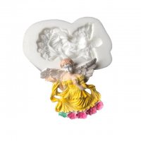 Кралица Ангел силиконов молд форма декорация украса фондан торта, снимка 1 - Форми - 23034470