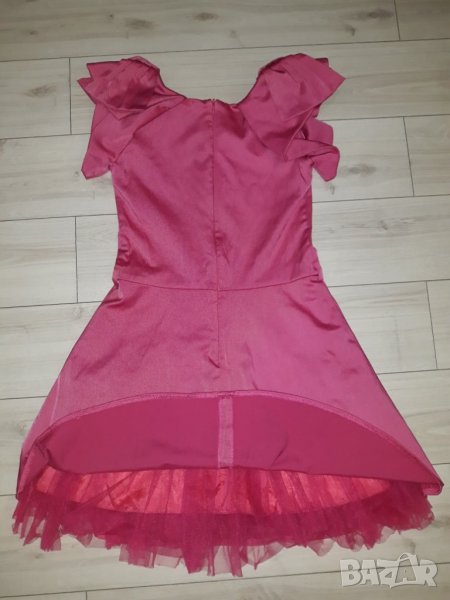 Детска розова рокля марка Conrast с панделки на раменете и с воал на полата , снимка 1