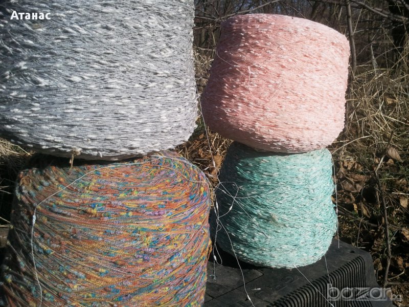 прежда букле и лен и памук 10 лв за кг , снимка 1